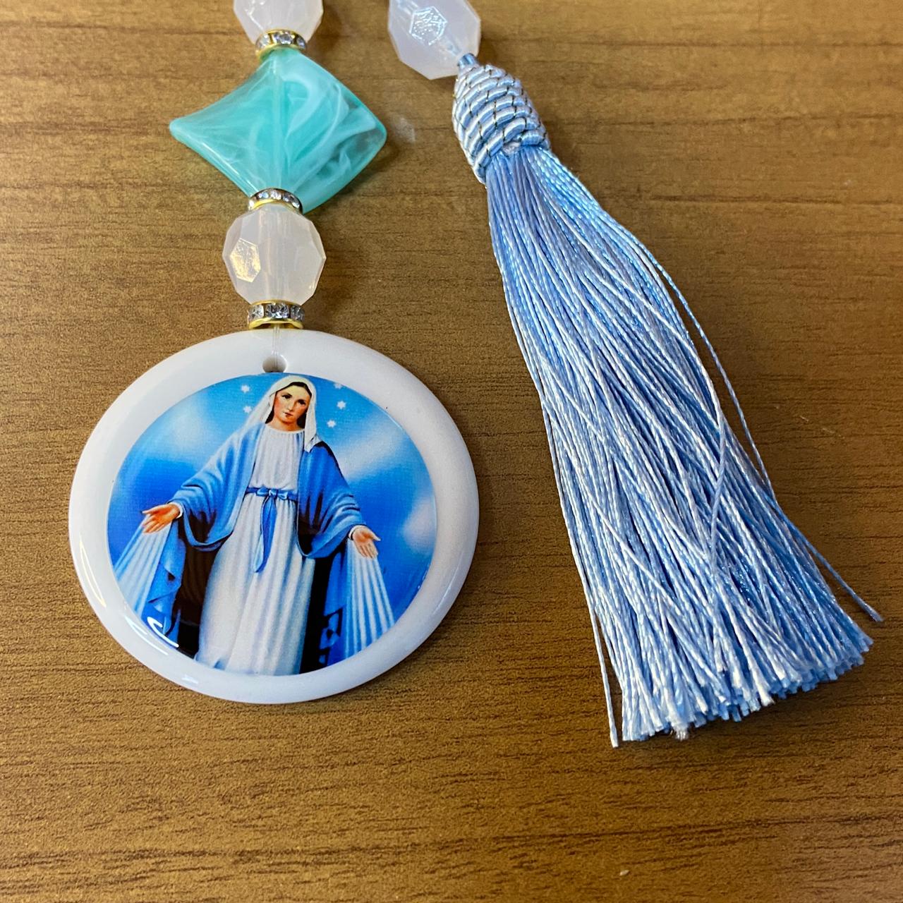 CHAVEIRO DE PEDRARIAS NOSSA SENHORA DAS GRAÇAS RESINADO (1 UNIDADE)