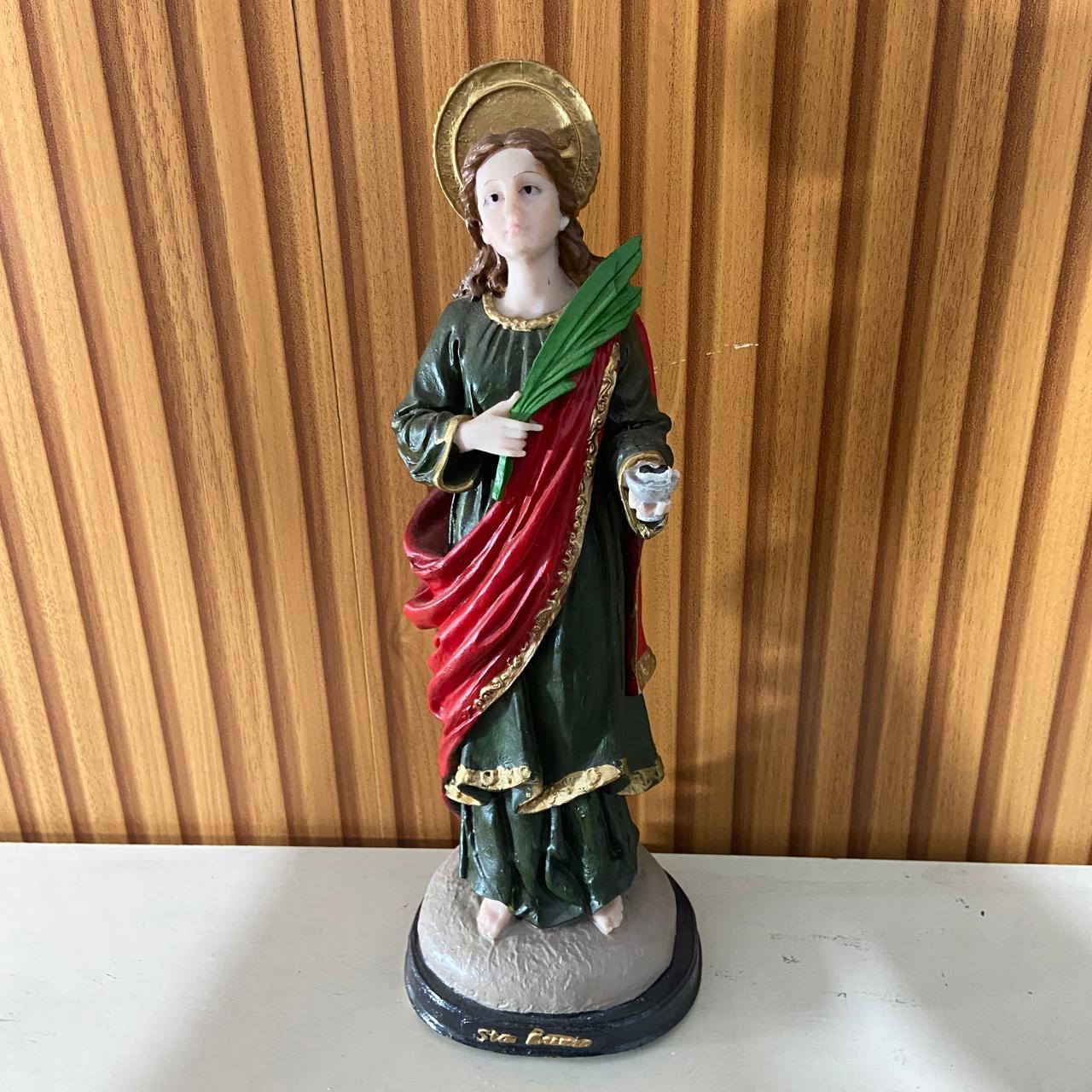 IMAGEM DE RESINA NACIONAL SANTA LUZIA MOD1 30,5CM  (1 UNIDADE)