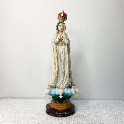 IMAGEM DE RESINA NACIONAL NOSSA SENHORA DE FÁTIMA 31CM (1 UNIDADE)