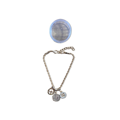PULSEIRA DOURADA MEDALHA SAO BENTO E FÉ  (6 UNIDADES)