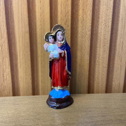 IMAGEM DE RESINA NACIONAL NOSSA SENHORA DA SAÚDE 07CM (6 UNIDADES)