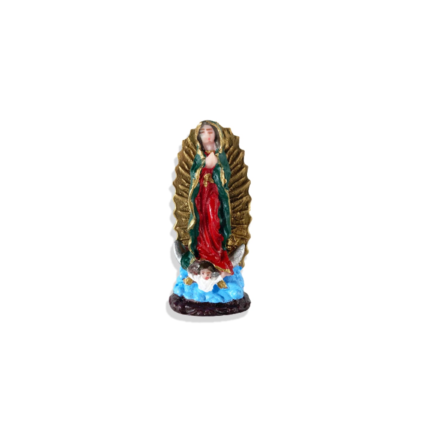 IMAGEM DE RESINA NACIONAL NOSSA SENHORA DE GUADALUPE 07CM (6 UNIDADES)