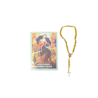 TERÇO MIÇANGA NOSSA SENHORA DESATADORA DOS NÓS  4MM   (1UNIDADE)