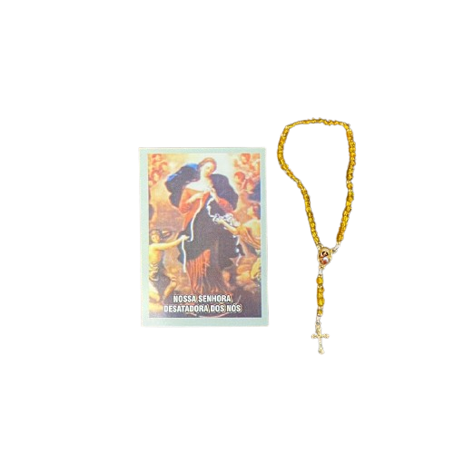 TERÇO MIÇANGA NOSSA SENHORA DESATADORA DOS NÓS  4MM   (1UNIDADE)