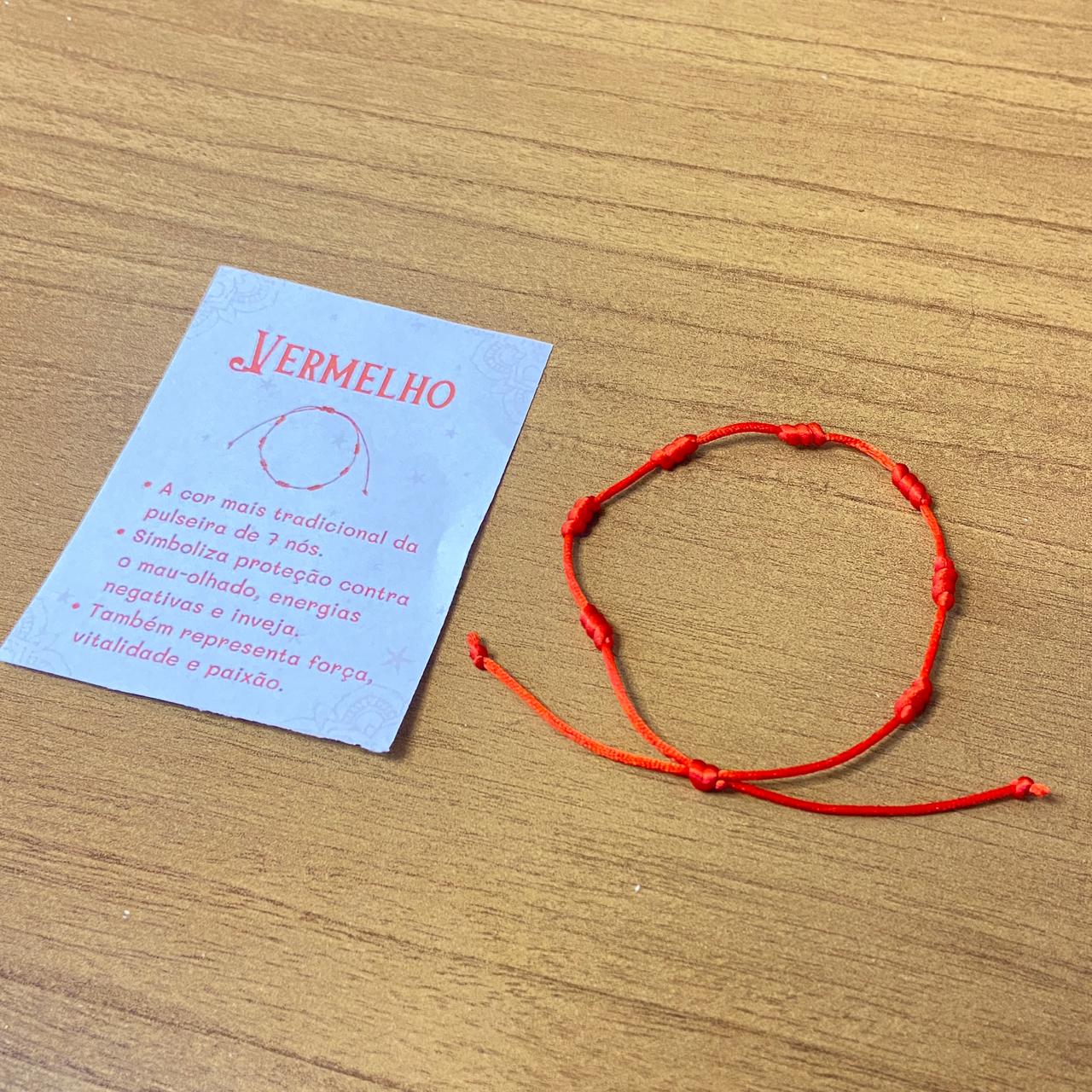 PULSEIRA VERMELHA REGULÁVEL 7 NÓS  (03 UNIDADES)