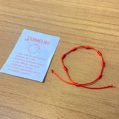 PULSEIRA VERMELHA REGULÁVEL 7 NÓS  (03 UNIDADES)