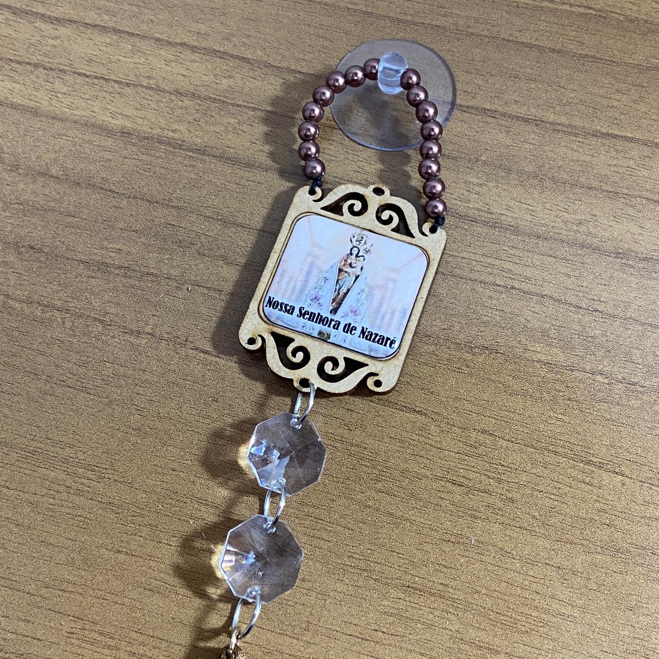 VENTOSA DEZENA DE MADEIRA NOSSA SENHORA DE NAZARÉ 18CM (3 UNIDADES)