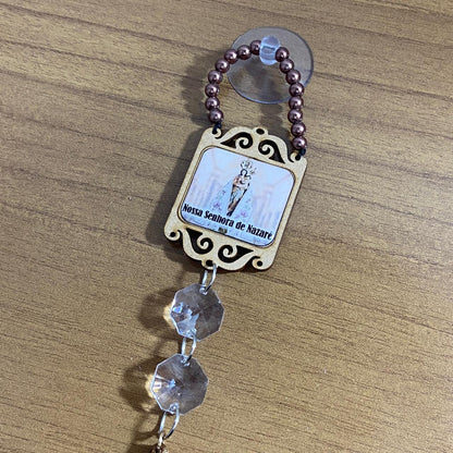 VENTOSA DEZENA DE MADEIRA NOSSA SENHORA DE NAZARÉ 18CM (3 UNIDADES)