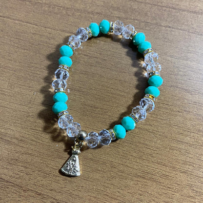 PULSEIRA CRISTAL VERDE NOSSA SENHORA APARECIDA  (06 UNIDADES)
