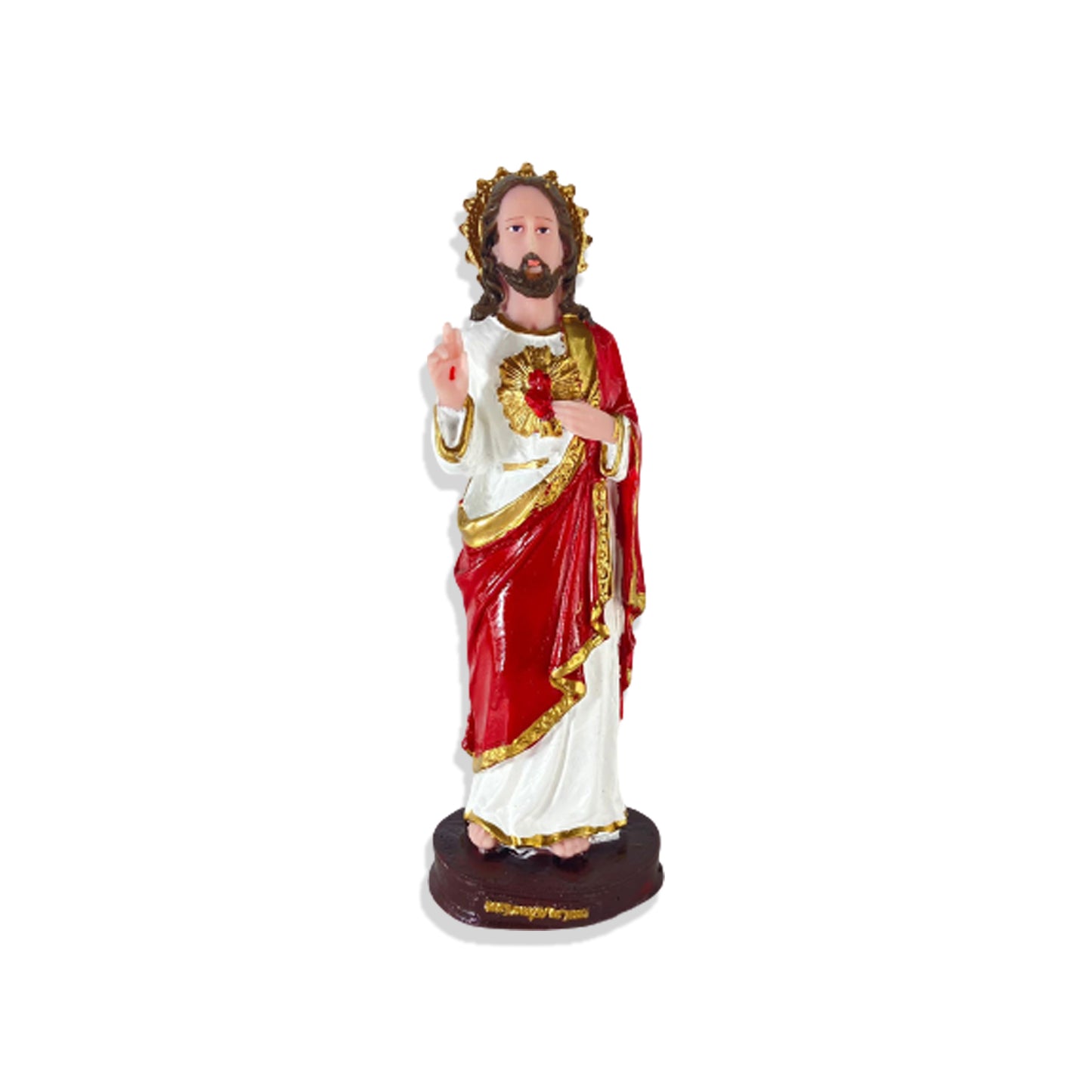 IMAGEM DE RESINA NACIONAL SAGRADO CORAÇÃO DE JESUS 20CM (1 UNIDADE)