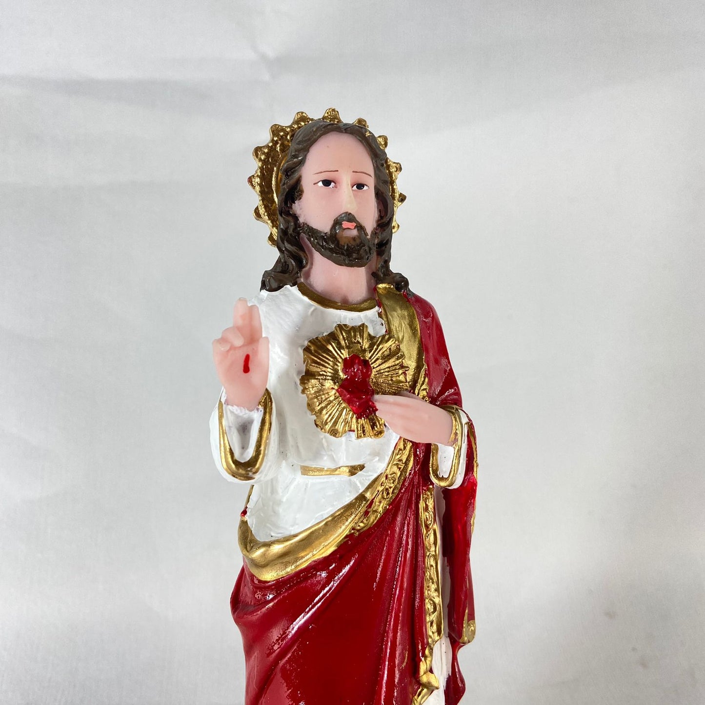 IMAGEM DE RESINA NACIONAL SAGRADO CORAÇÃO DE JESUS 20CM (1 UNIDADE)