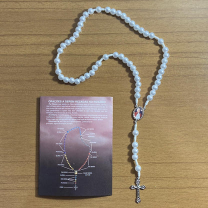 TERÇO PÉROLA PAPA JOÃO PAULO II 8MM (1 UNIDADE)