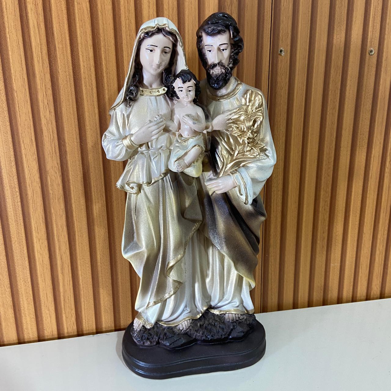 IMAGEM DE GESSO SAGRADA FAMÍLIA 38CM (1 UNIDADE)