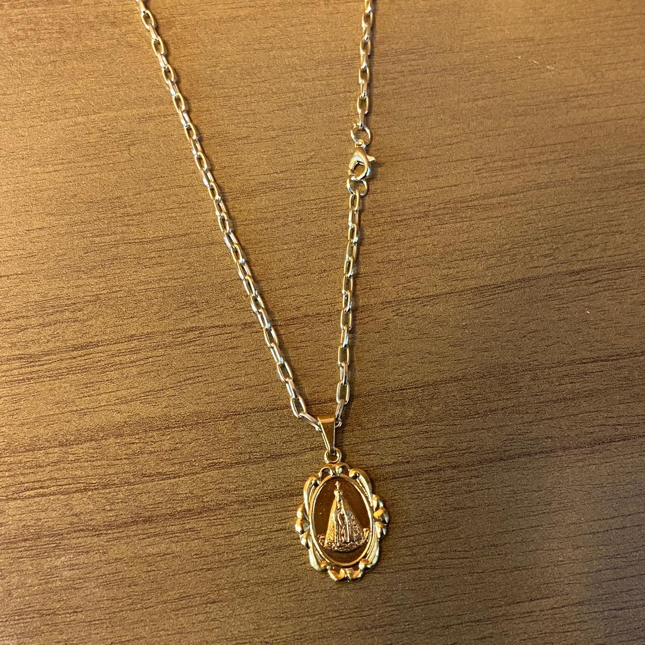 CORRENTE DOURADA NOSSA SENHORA APARECIDA MOD5 (1 UNIDADE)