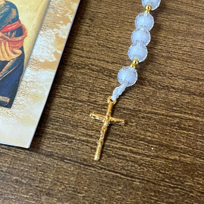 TERÇO ACRÍLICO NOSSA SENHORA DO PERPÉTUO SOCORRO 8MM (1 UNIDADES)
