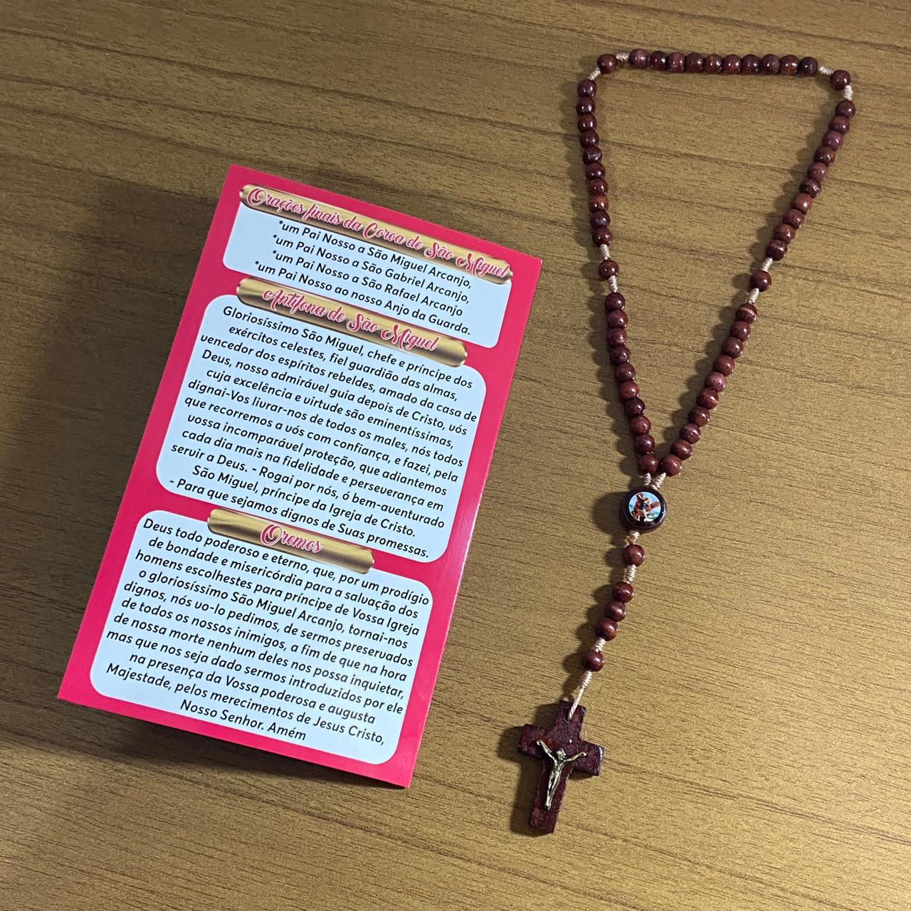 TERÇO DE MADEIRA MIRIM SÃO MIGUEL ARCANJO 06MM ( 03UNIDADES )