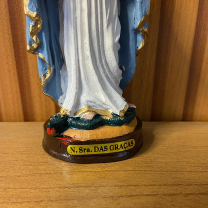 IMAGEM DE RESINA NACIONAL NOSSA SENHORA DAS GRAÇAS 14,5CM (1 UNIDADE)