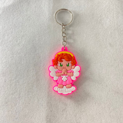 CHAVEIRO EMBORRACHADO SANTO ANJO ROSA MOD2 (12 UNIDADES)