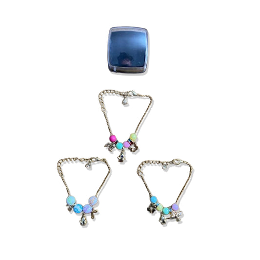 PULSEIRA INFANTIL DOURADA MODELOS SORTIDOS ANJINHO  (3 UNIDADES)