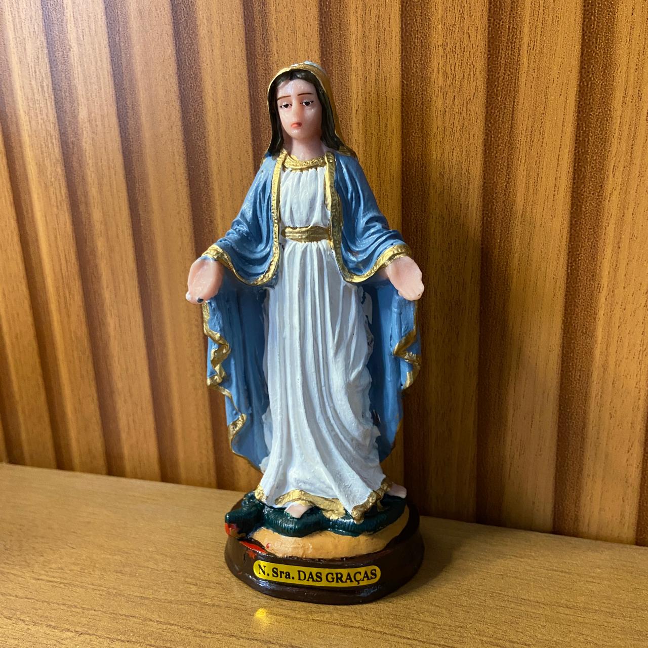 IMAGEM DE RESINA NACIONAL NOSSA SENHORA DAS GRAÇAS 14,5CM (1 UNIDADE)