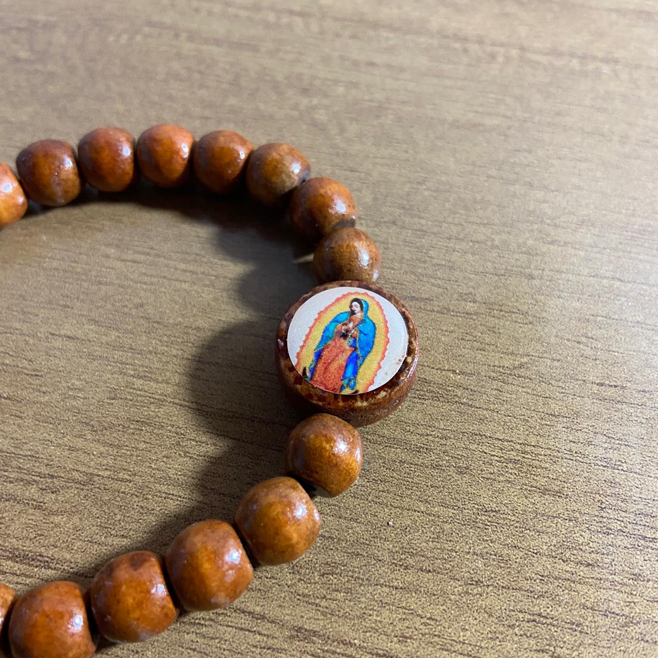 PULSEIRA DE MADEIRA NOSSA SENHORA DE GUADALUPE (12 UNIDADES)