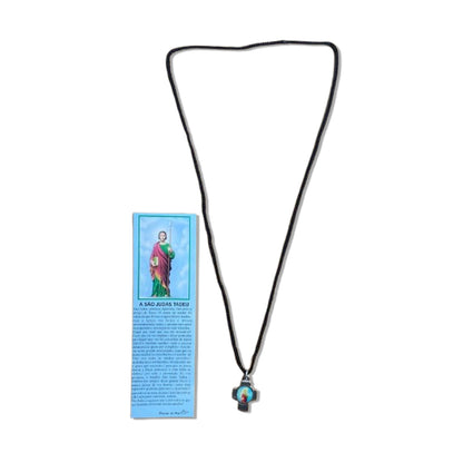 CORDÃO COM MEDALHA RESINADA SÃO JUDAS TADEU (1 UNIDADES)