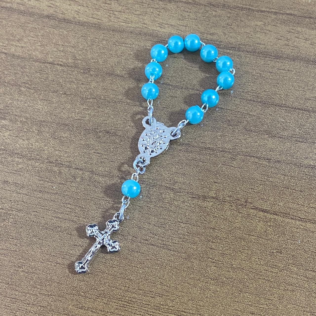 DEZENA DE DEDO PEROLA AZUL 6MM (12 UNIDADES)