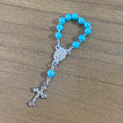 DEZENA DE DEDO PEROLA AZUL 6MM (12 UNIDADES)