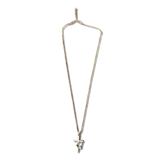 COLAR DOURADO CRUZ COM DIVINO ESPÍRITO SANTO  (1 UNIDADE)