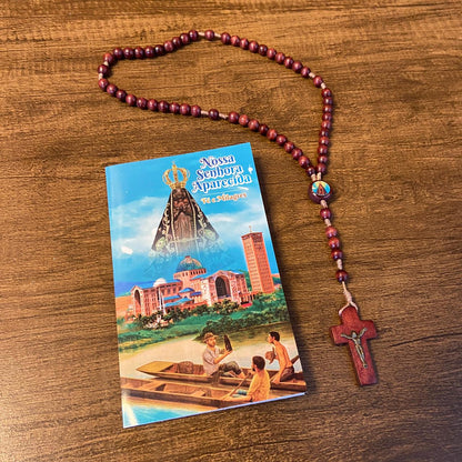 TERÇO DE MADEIRA NOSSA SENHORA APARECIDA 06MM (3 UNIDADES)