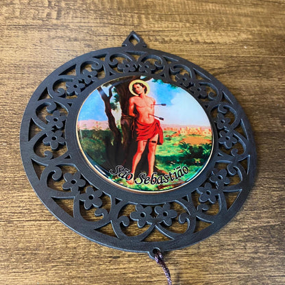 MANDALA MDF TABACO SÃO SEBASTIÃO 26CM (1 UNIDADE)