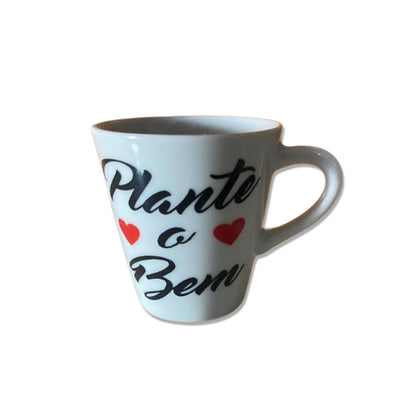 XÍCARA BRANCA PLANTE O BEM 120ML (1 UNIDADE)