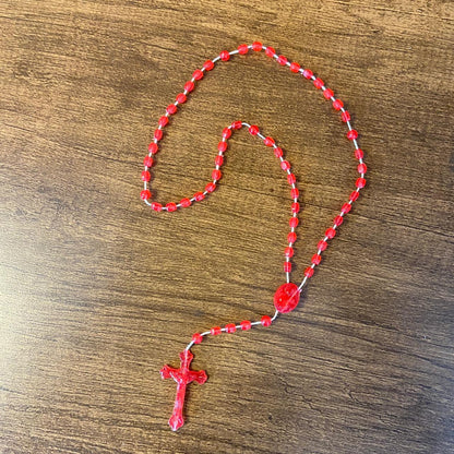 TERÇO ACRÍLICO P VERMELHO (12 UNIDADES)