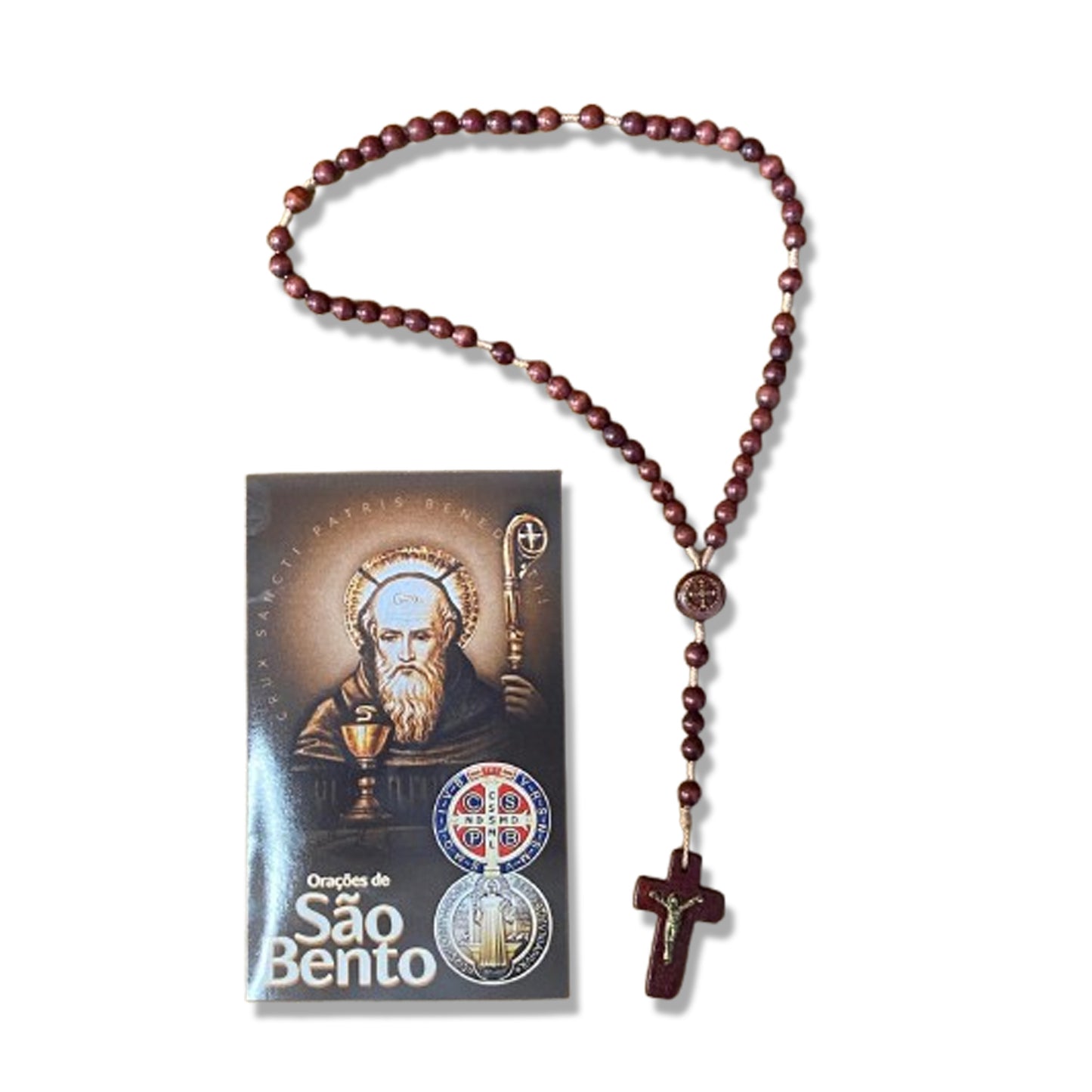 TERÇO DE MADEIRA SÃO BENTO 06MM (3 UNIDADES)