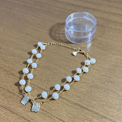PULSEIRA ESCAPULARIO CRISTAL ROSÉ (3 UNIDADES)