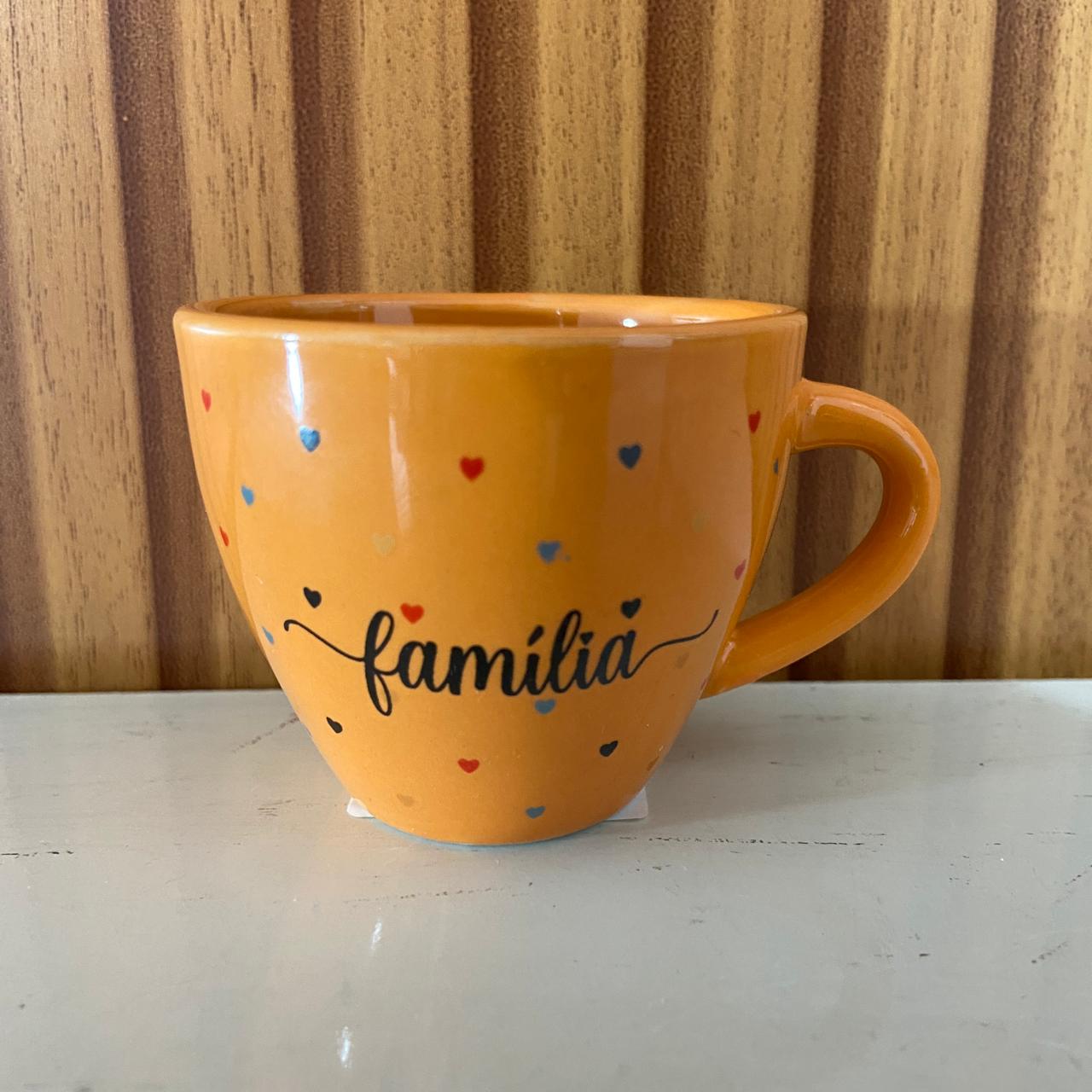 XÍCARA COQUINHO LARANJA FAMÍLIA (1 UNIDADE)