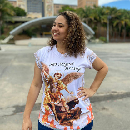 CAMISETA RELIGIOSA SÃO MIGUEL TAMANHO:G (1 UNIDADE)