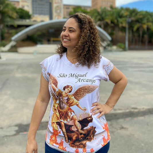 CAMISETA RELIGIOSA SÃO MIGUEL TAMANHO:G (1 UNIDADE)
