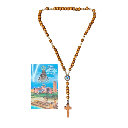 TERÇO DE MADEIRA NOSSA SENHORA APARECIDA  10MM (1 UNIDADE)
