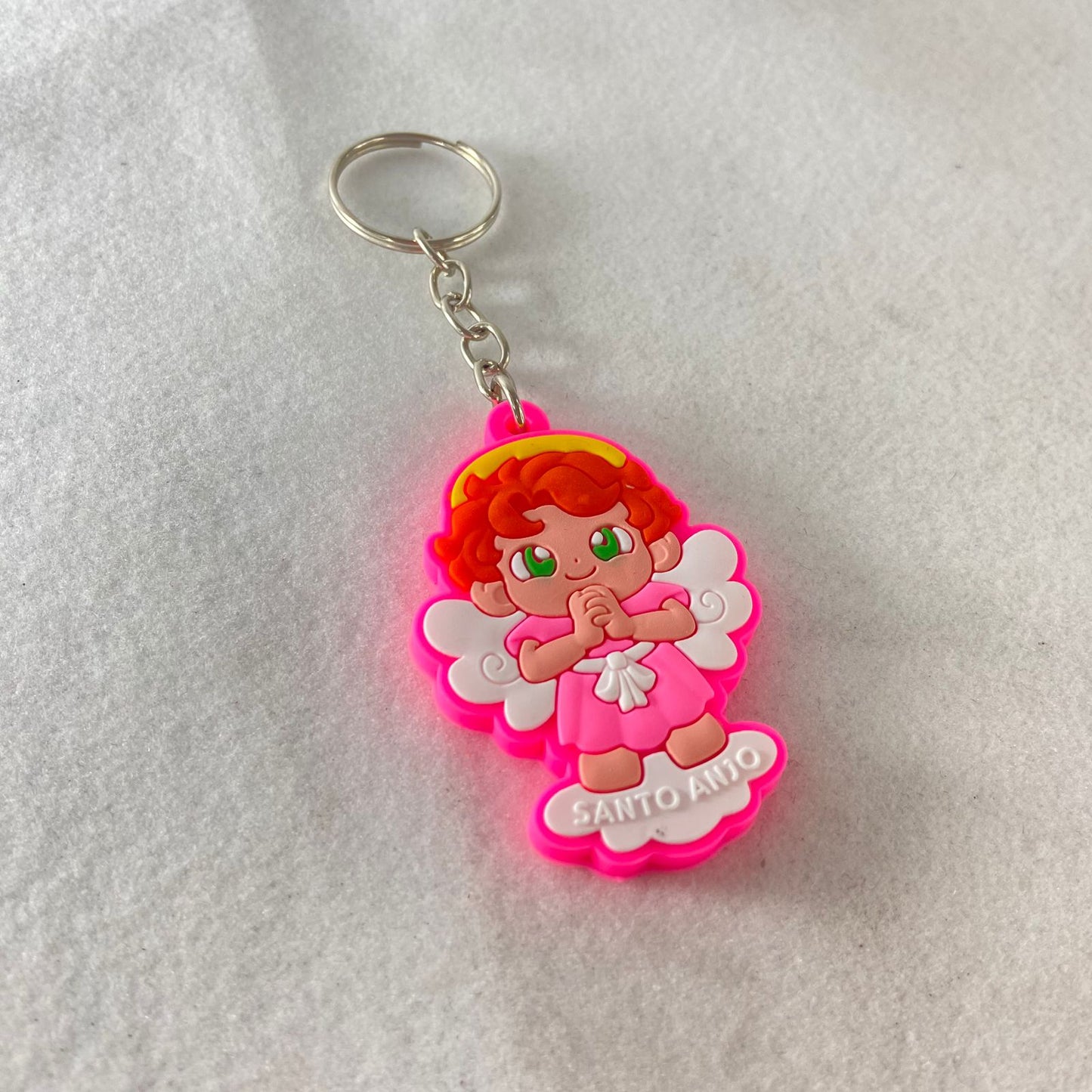 CHAVEIRO EMBORRACHADO SANTO ANJO ROSA MOD2 (12 UNIDADES)