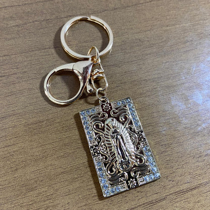 CHAVEIRO LUXO NOSSA SENHORA DE GUADALUPE COM STRASS (6 UNIDADES)
