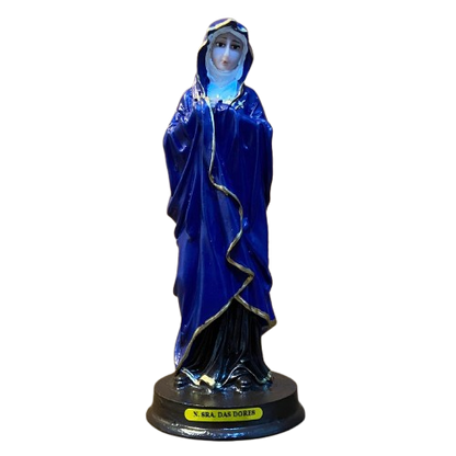 IMAGEM DE RESINA NACIONAL NOSSA SENHORA DAS DORES 20CM (1 UNIDADE)