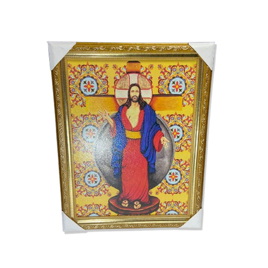 QUADRO COM MOLDURA RESINADO SANTAS CHAGAS 45CMX35CM  MOD2 (1 UNIDADE)