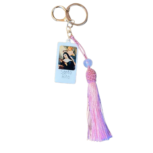 CHAVEIRO ACRÍLICO RESINADO SANTA RITA  (  1 UNIDADE)