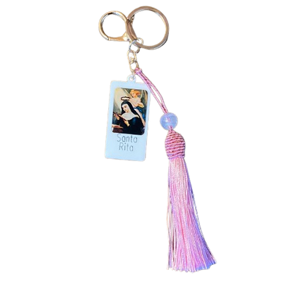 CHAVEIRO ACRÍLICO RESINADO SANTA RITA  (  1 UNIDADE)