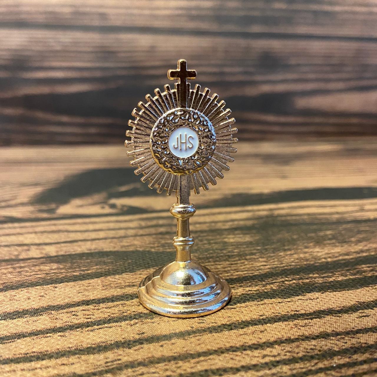 OSTENSÓRIO DOURADO 06CM PARA CARRO  (6 UNIDADES)