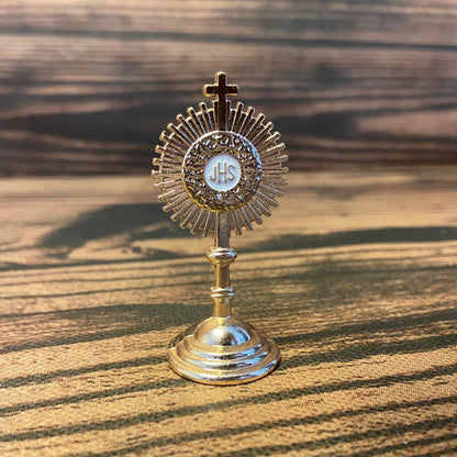 OSTENSÓRIO DOURADO 06CM PARA CARRO  (6 UNIDADES)