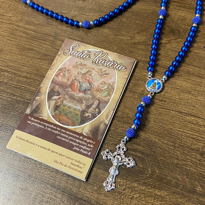 ROSÁRIO PÉROLA AZUL NOSSA SENHORA APARECIDA 8MM (1 UNIDADE)