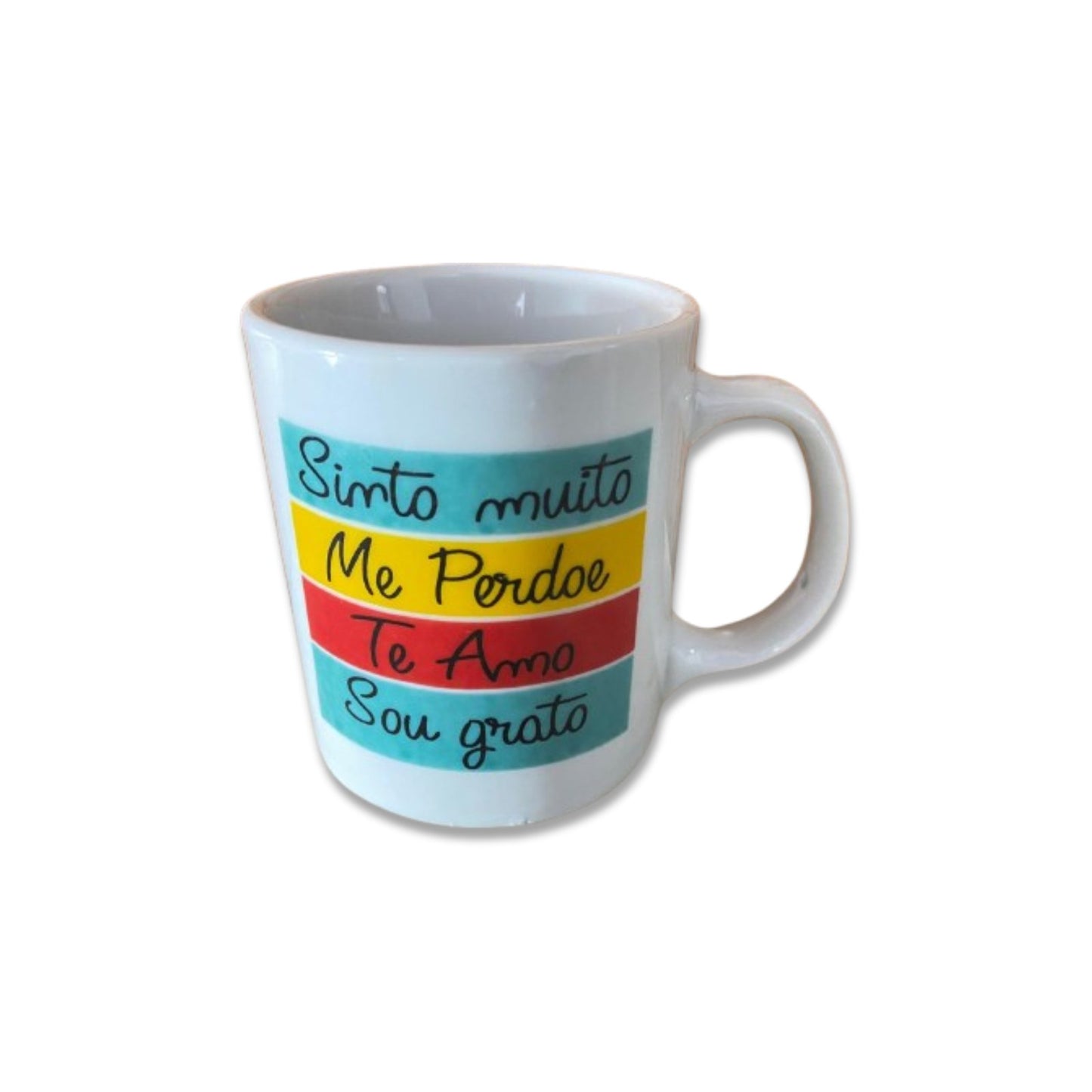 CANECA DE PORCELANA SINTO MUITO; ME PERDOE... (1 UNIDADE)