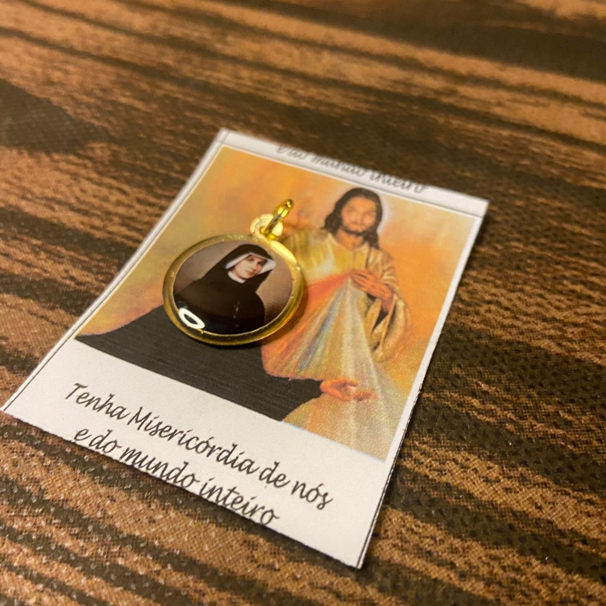 MEDALHA DUPLA FACE JESUS MISERICORDIOSO (12 UNIDADES)